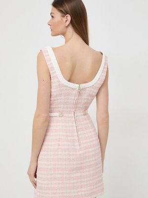 Sukienka mini dopasowana Guess różowa