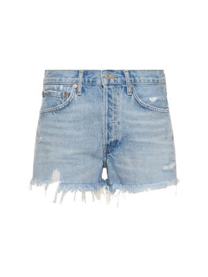 Pantalones cortos de algodón Agolde azul