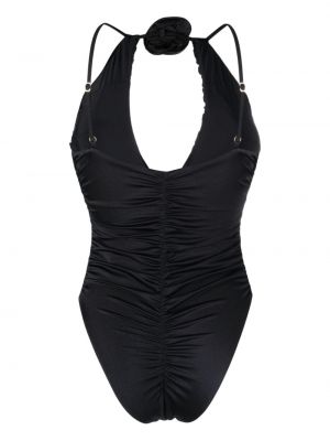 Květinové plavky Noire Swimwear černé