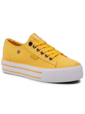 Chaussures de ville à motif étoile à motif étoile Big Star Shoes jaune