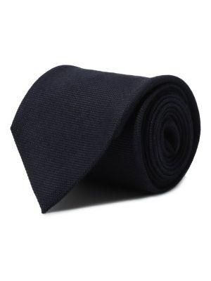 Шелковый шерстяной галстук Stefano Ricci синий