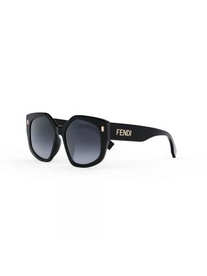Okulary przeciwsłoneczne oversize Fendi czarne