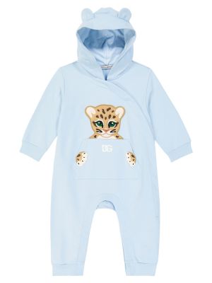 Trøje bomuld broderet romper for piger Dolce&gabbana Kids blå