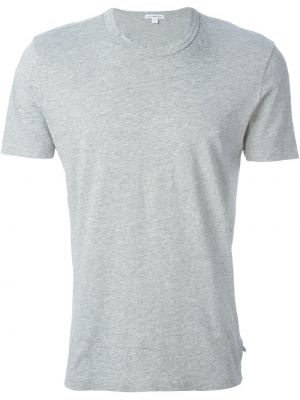 T-shirt mit rundem ausschnitt James Perse grau