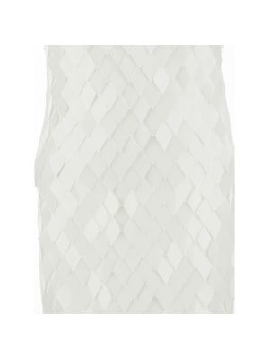 Mini vestido con lentejuelas con bordado The Attico blanco