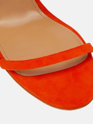 Sandale din piele de căprioară Aquazzura portocaliu