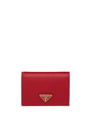 Czerwony portfel Prada