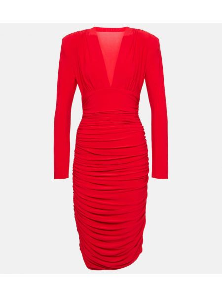 Červené midi šaty Norma Kamali