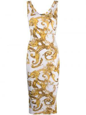 Robe mi-longue à imprimé Versace Jeans Couture