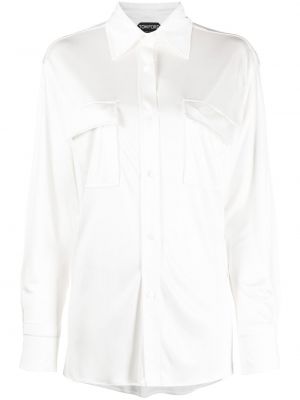Риза с копчета Tom Ford бяло