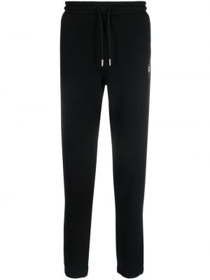 Spodnie sportowe bawełniane z naszywkami Karl Lagerfeld czarne