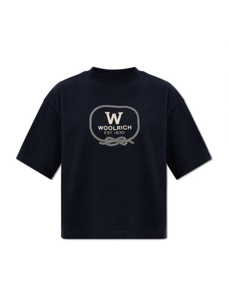 Oversize t-shirt Woolrich blau