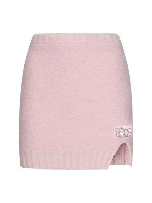 Dzianinowa mini spódniczka Gcds różowa