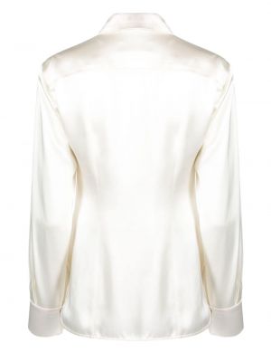Satynowa koszula Erika Cavallini biała