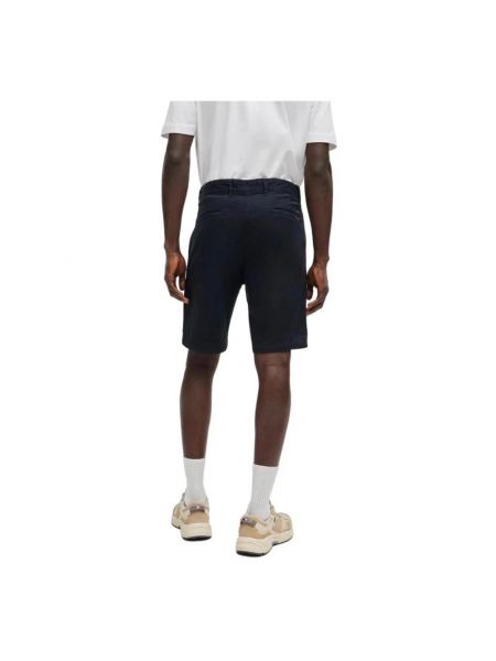 Pantalones cortos de algodón con bolsillos Hugo Boss azul