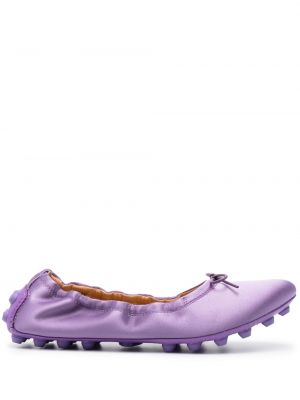 Ballerinas i satin Tod's lila