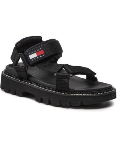 Chunky sandály Tommy Jeans černé