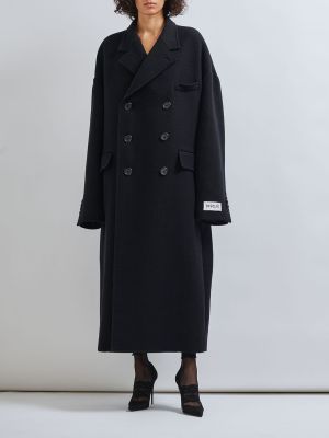 Vlnený kabát Dolce & Gabbana čierna