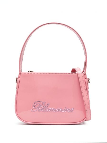 Δερμάτινη τσάντα shopper Blumarine ροζ