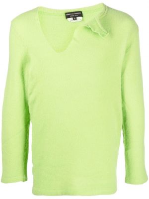 Асиметричен вълнен пуловер Comme Des Garçons Homme Plus зелено