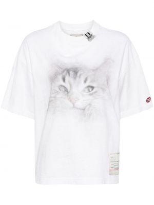 Βαμβακερή μπλούζα με σχέδιο Maison Mihara Yasuhiro λευκό
