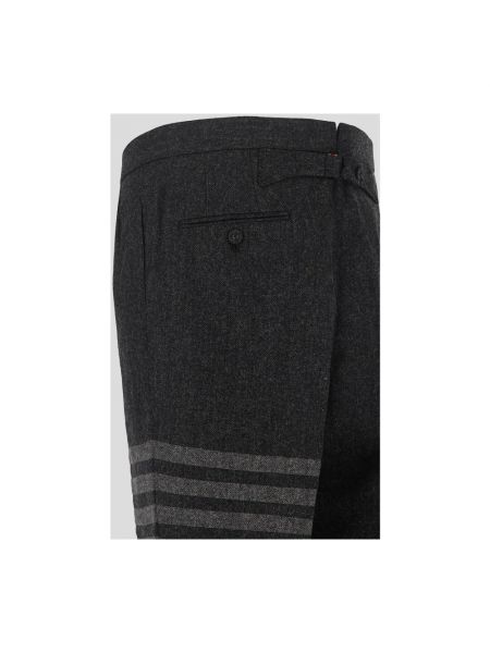 Pantalones rectos de cintura baja con bolsillos Thom Browne gris