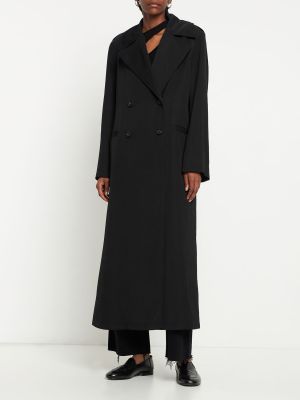 Viskózový kabát Totême černý