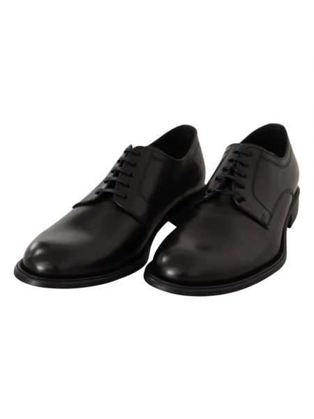 Zapatos derby con cordones de cuero Dolce & Gabbana negro