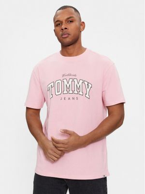 Marškinėliai Tommy Jeans rožinė