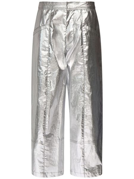 Pantalones de algodón Isabel Marant plateado