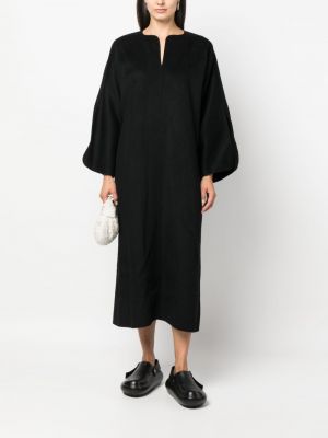 Robe longue en laine avec manches longues By Malene Birger noir