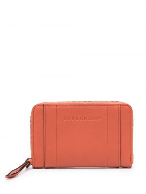 Bőr pénztárca Longchamp narancsszínű