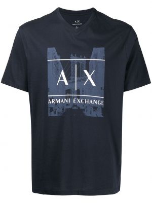 Trykt t-skjorte Armani Exchange blå