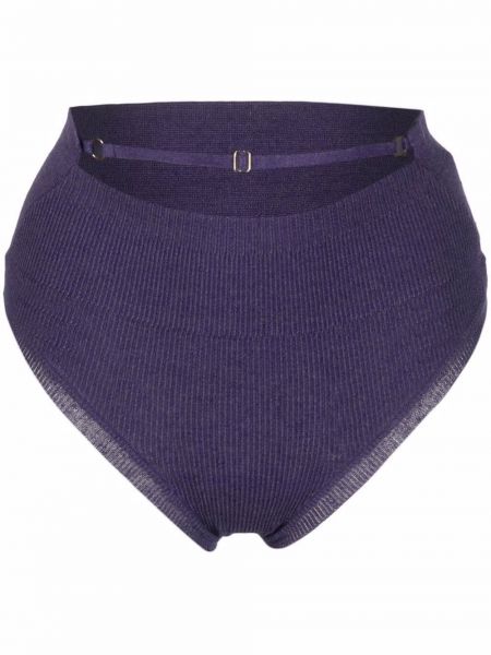 Pantalones culotte de punto Jacquemus violeta