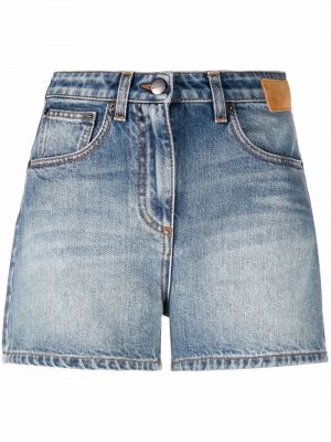 Kratke jeans hlače z zvezdico Palm Angels modra