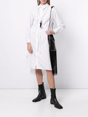 Vestido camisero asimétrico Yohji Yamamoto blanco
