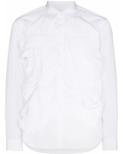 Camisa con volantes manga larga Comme Des Garçons Homme Plus blanco