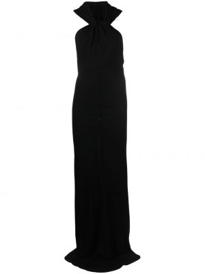 Sukienka wieczorowa z kapturem Saint Laurent czarna