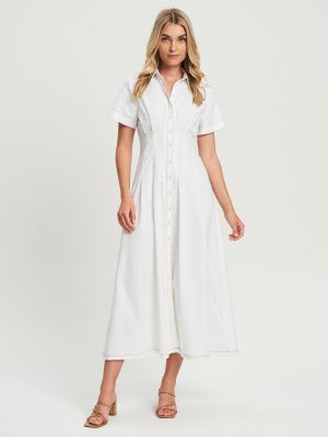 Košeľové šaty Reux biela
