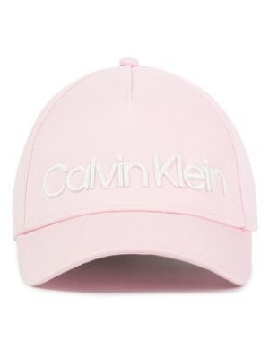 Kšiltovka s výšivkou Calvin Klein růžová
