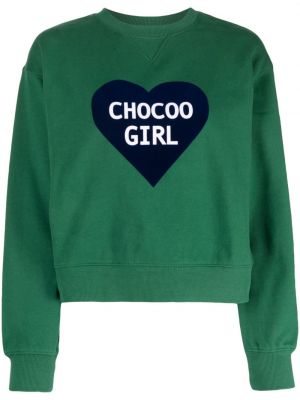 Raštuotas medvilninis džemperis su širdelėmis Chocoolate