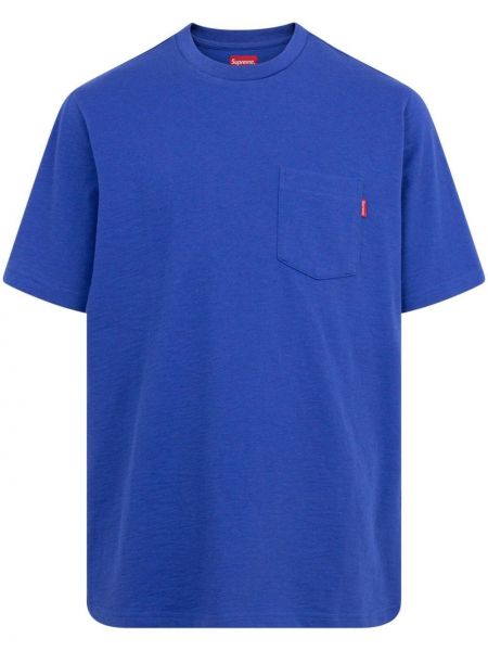 Тениска с джобове Supreme синьо