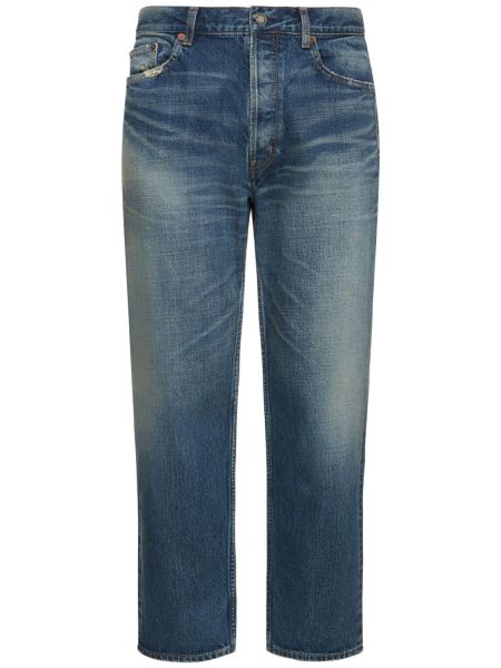 Jeans en coton Saint Laurent bleu