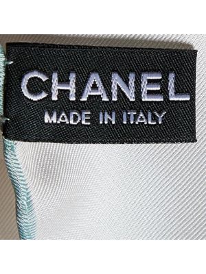 Bufanda de seda Chanel Vintage blanco