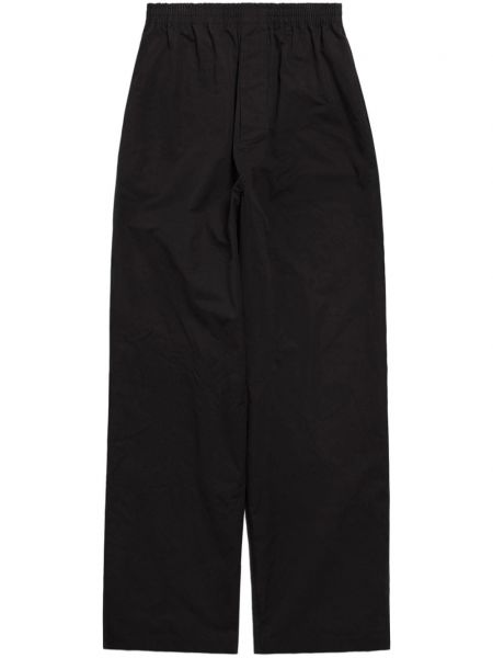 Pantalon en coton large Balenciaga noir