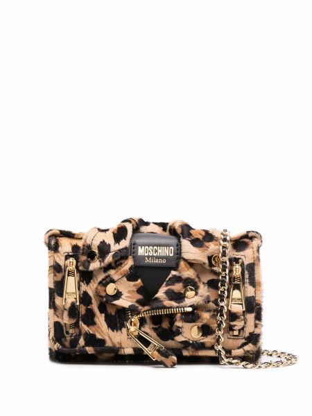 Bolsa con estampado leopardo Moschino