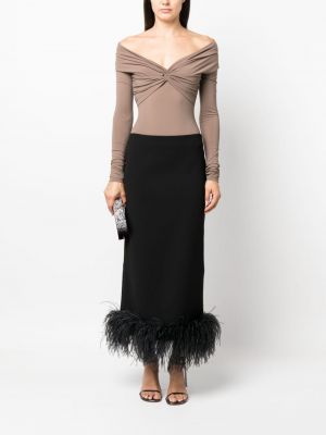 Midi sukně z peří 16arlington černé