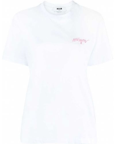 Camiseta con estampado Msgm blanco