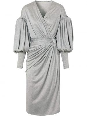 Robe à manches bouffantes de motif coeur Burberry gris