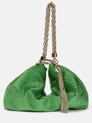 Чанта с кристали Jimmy Choo зелено